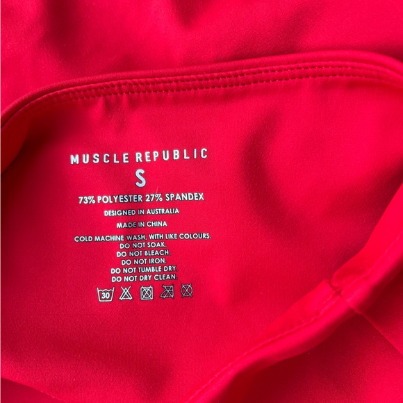 red biker workout shorts - Picture 4 of 5